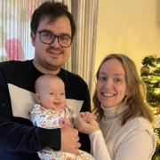 Harry and Kirsty Brown with their baby son Robin, who was born after the couple had IVF treatment