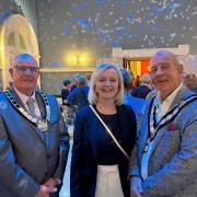 Liz Truss MP with the Chairman of Breckland Council and Mayor of Swaffham