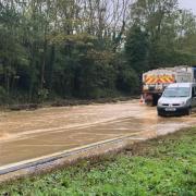 Part of the A47 in Norfolk was flooded. File photo of floodwater at the A47 near Honingham