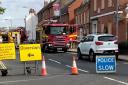 Fire crews tackled a blaze at a derelict buliding in Market Place, Swaffham