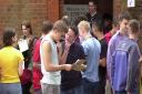 Students At King Edward VII High School in King's Lynn compare 