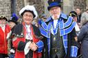 Cromer crier Jason Bell with Ancient and Honourable Guild of Town Crier Championships overall winner Peder Nielsen, of Bromyard, Herefordshire.
Picture: KAREN BETHELL