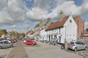 The woman crashed into the Greyhound pub in Swaffham