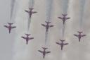 The Red Arrows returned to RAF Marham after the Clacton Airshow