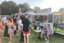 The mobile cider and gin bar from Downham Cider at an event