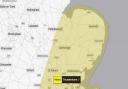 There is a yellow warning in place predicting thunderstorms for Norfolk