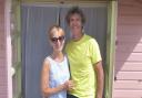 Beach hut owners Sue Potts and Stuart Richardson Pictures: BRITTANY WOODMAN