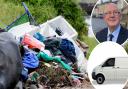Norfolk county councillor Eric Vardy (inset top) says 'white van men' are behind fly-tipping and shutting Norfolk tips will not lead to an increase in rubbish being dumped