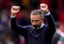 Rangers manager Derek McInnes celebrates victory over Aberdeen (Andrew Milligan/PA)