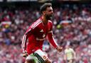 Bruno Fernandes scored a hat-trick for United (David Davies/PA)