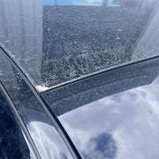 Cars across East Anglia have been covered in dust