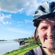 Marcie Loan, from Swaffham, pictured while training for her charity cycle around Norfolk