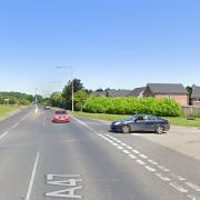 Two drivers were taken to hospital after a crash in Norwich Road near Necton.