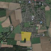 The care home and surrounding development would go up on the yellow-shaded area on the south-western edge of Swaffham.