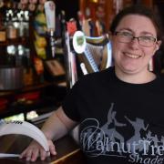 Claire Brooks, landlady of the Walnut Tree Shades which is one of the Norfolk pubs offering free drinks. Picture: DENISE BRADLEY