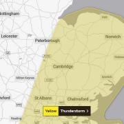 There is a yellow warning in place predicting thunderstorms for Norfolk