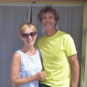 Beach hut owners Sue Potts and Stuart Richardson Pictures: BRITTANY WOODMAN