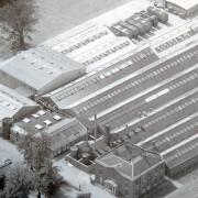 Aerial view of Metamec production plant at Dereham. Photo : Archant Library