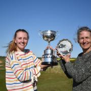 New Norfolk Ladies' champion Abigail O'Riordan (left) pictured at Hunstanton with the player she beat in the final, Karen Young Picture: CHRISSIE OWENS