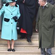 The Queen and The Duke of Edinburgh leaving West Newton Village Hall. Picture: Ian Burt.