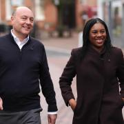 Conservative Party leader Kemi Badenoch and Andrew Griffith, the new shadow chancellor (Ben Whitley/PA)